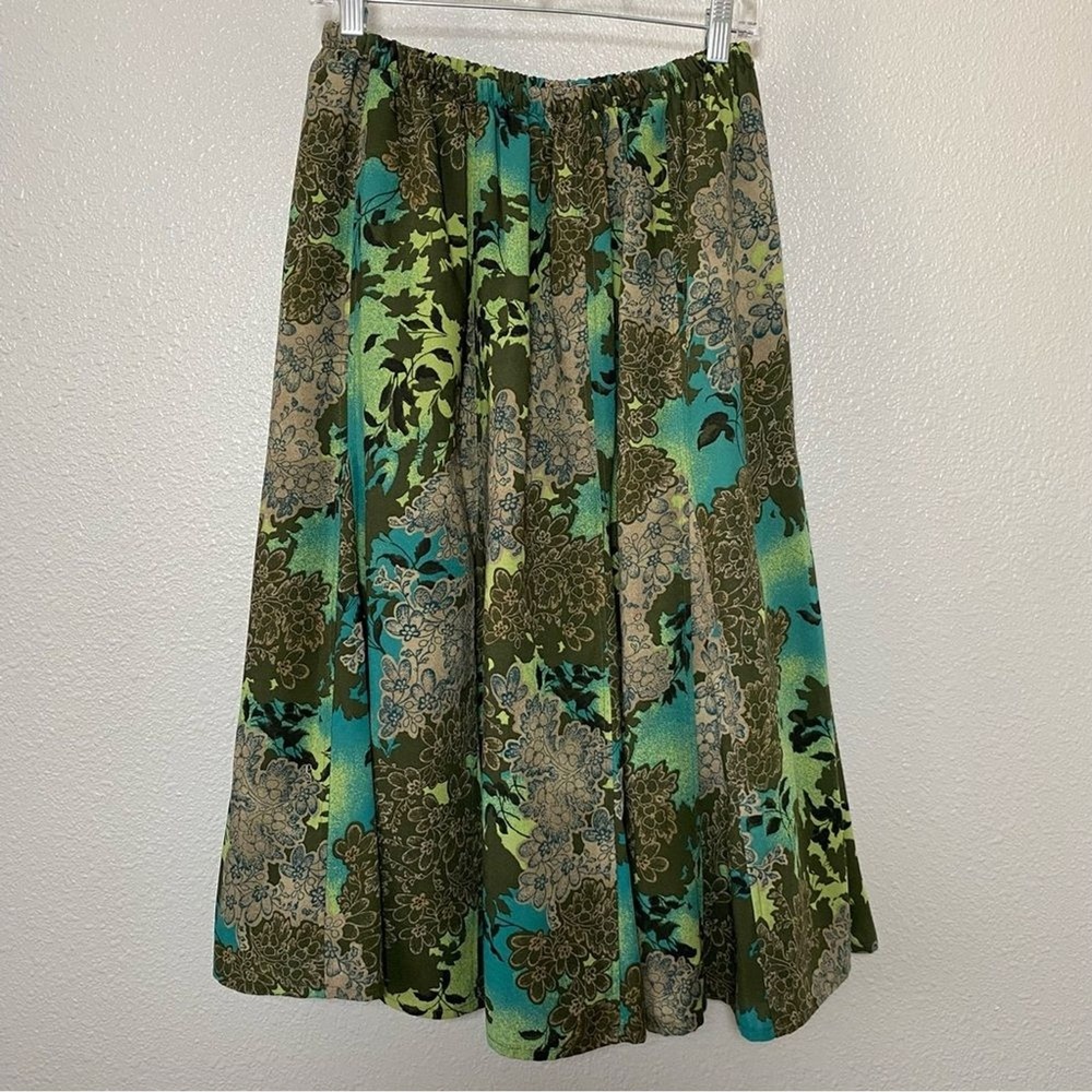 Green Fairy Skirt Small Pleated Fairycore Bohemian‎ Boho Summer Casual Y2K VTG